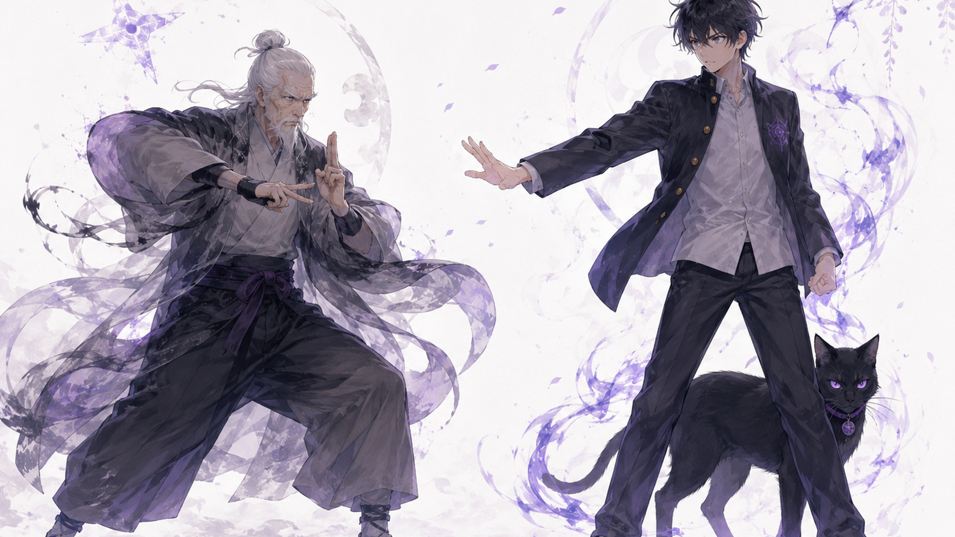 スマートフォンに表示されたBLACK TORCH第2話と我妻弐郎、黒猫の羅睺を確認する視聴者