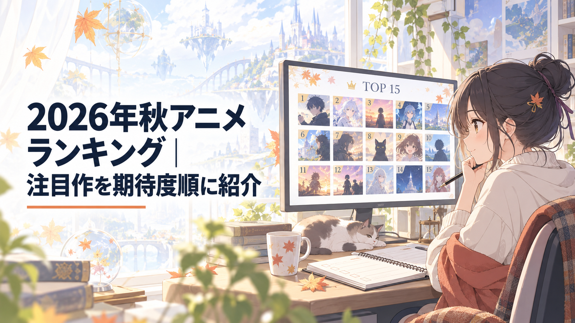 2026年秋アニメ期待度ランキングTOP15を見ながら視聴予定を立てるアニメファン