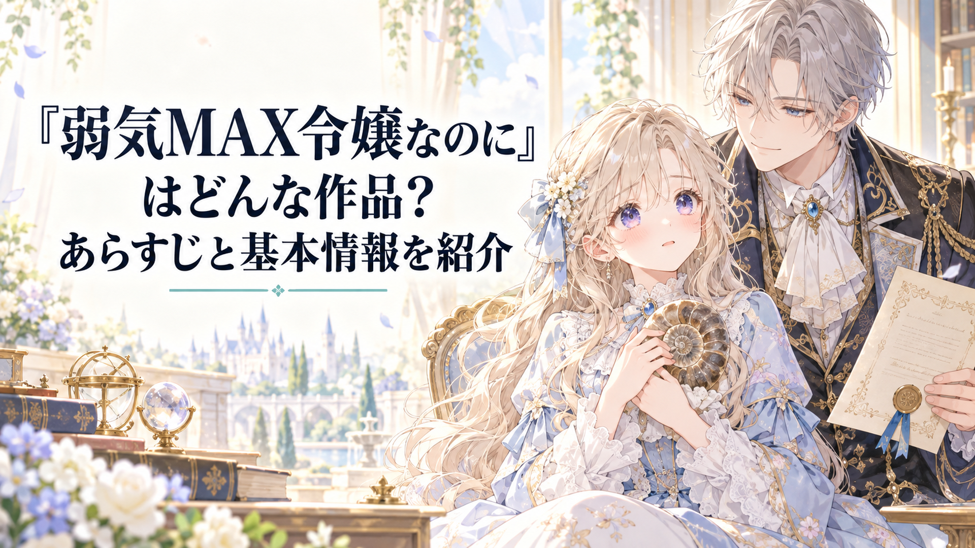 化石を抱えた気弱な伯爵令嬢と、契約書を手に穏やかに微笑む聡明な婚約者を描く明るい貴族ファンタジー